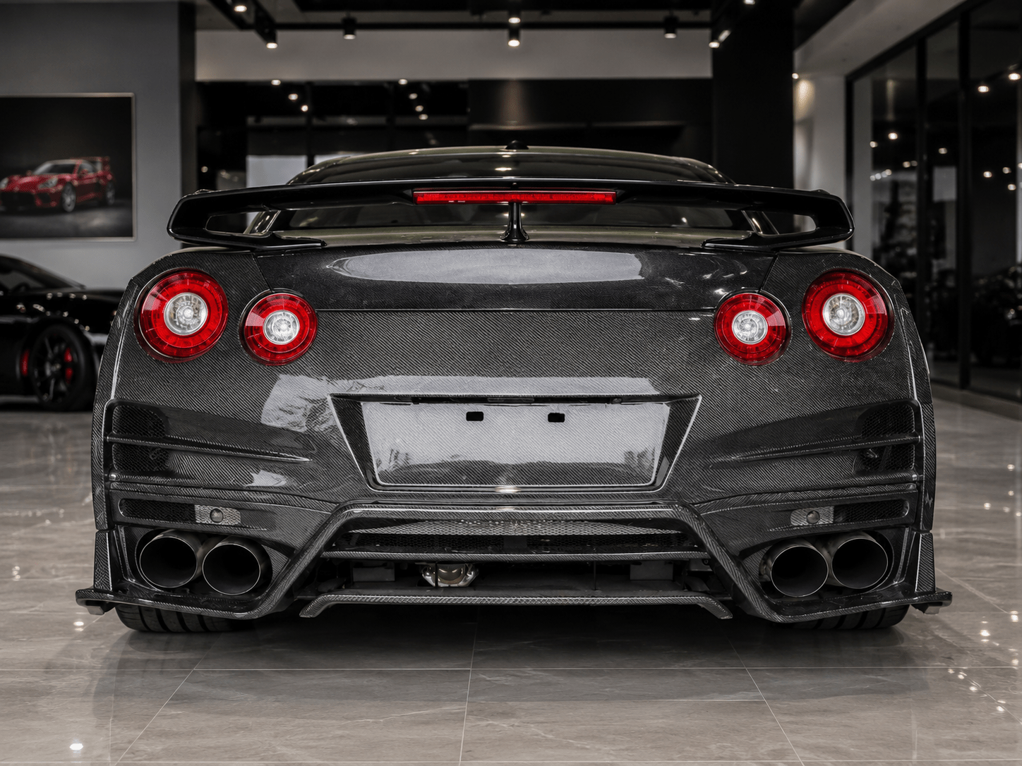 T.S Style Full Carbon Fiber Rear Bumper – Nissan GT-R R35 - Exotics Carbon Design