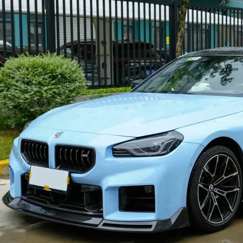 V STYLE CARBON FIBER FRONT LIP - BMW G87 M2 - Exotics Carbon Design